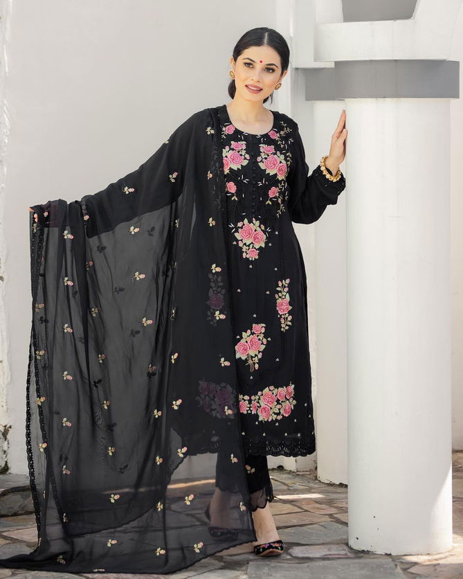 Nazrana By Afsana Organza Printed Embroidery Kurti With Bottom Dupatta Wholesale Online